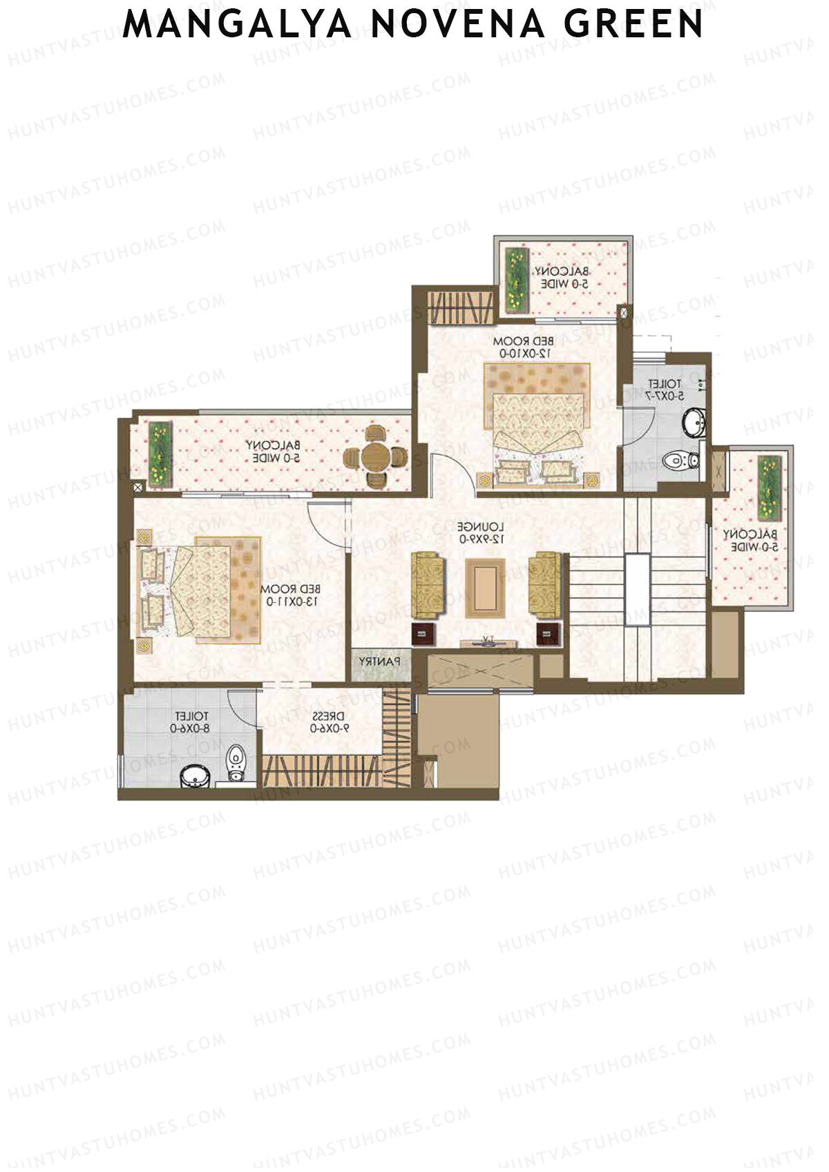 Mangalya Novena Green Tower 3 Unit 5 (Duplex ) Floor Plan