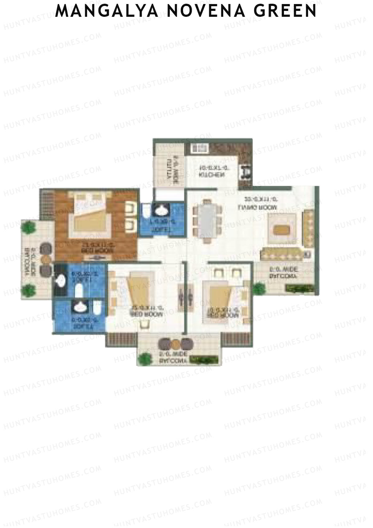 Mangalya Novena Green Tower 4 Unit 1 Floor Plan