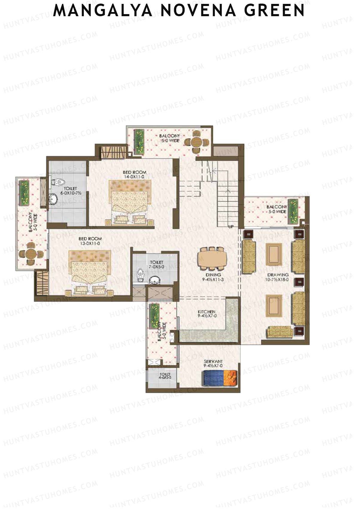 Mangalya Novena Green Tower 4 Unit 2 (Duplex ) Floor Plan