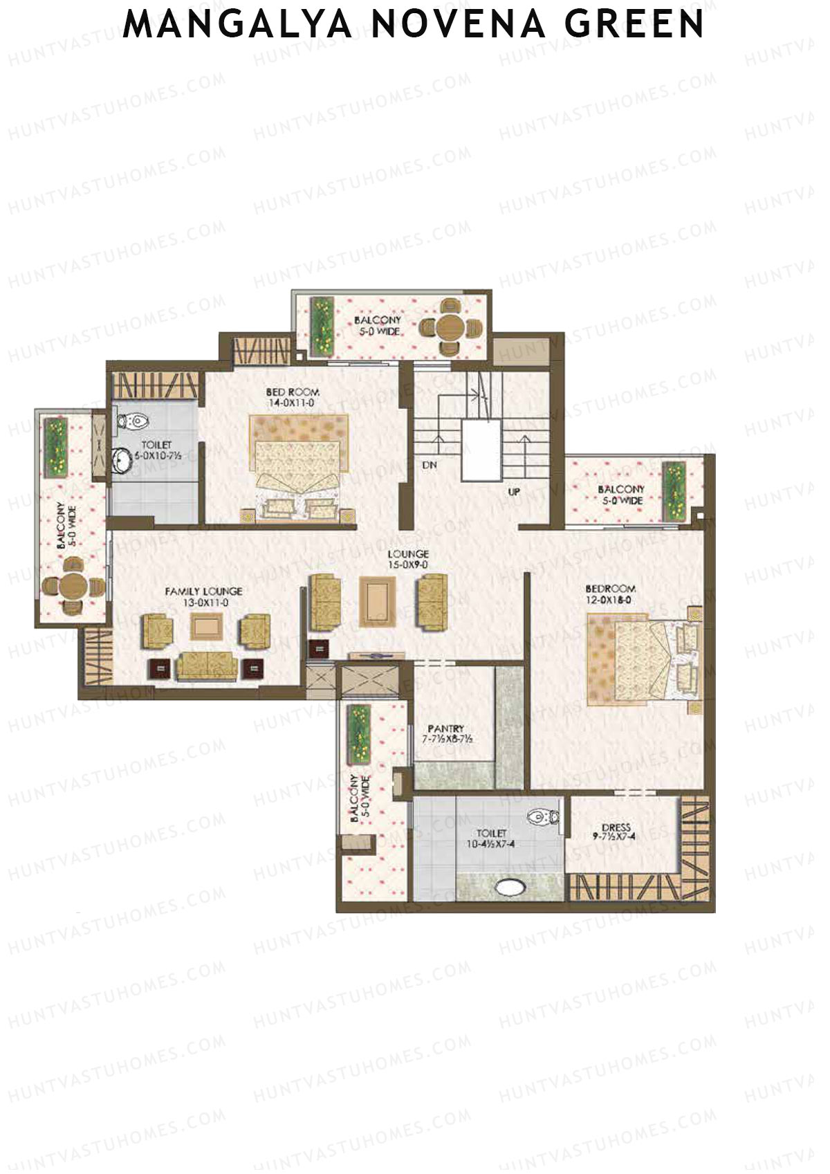 Mangalya Novena Green Tower 4 Unit 2 (Duplex ) Floor Plan