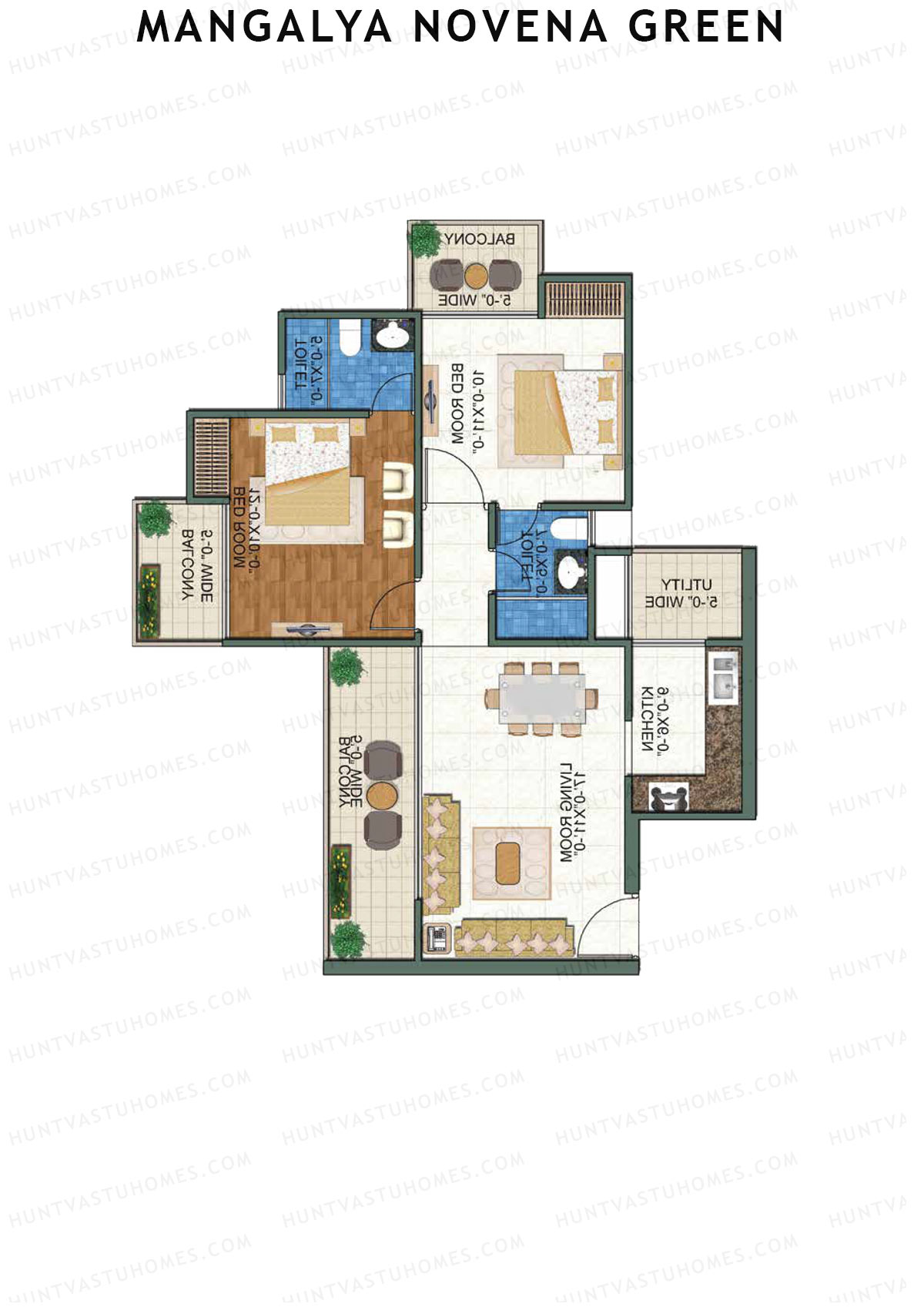 Mangalya Novena Green Tower 4 Unit 3 Floor Plan