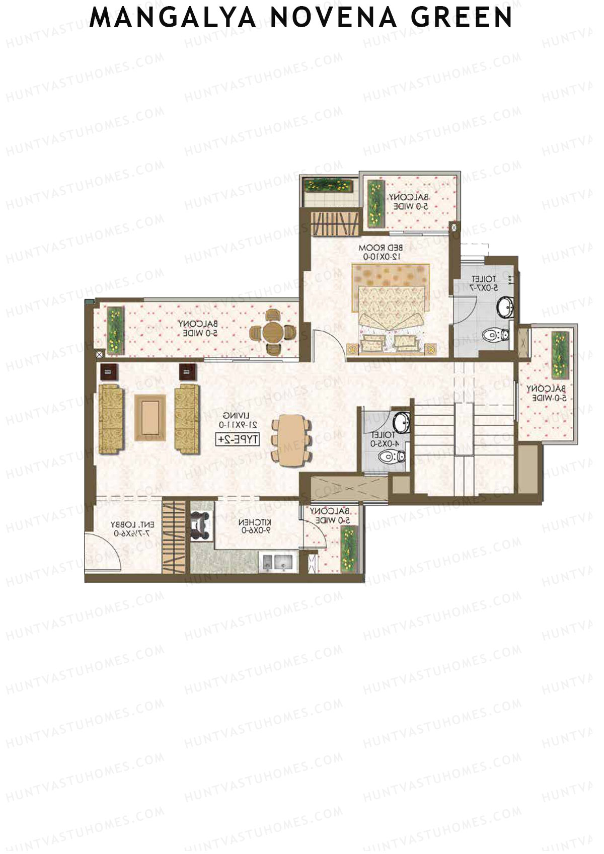 Mangalya Novena Green Tower 4 Unit 5 (Duplex ) Floor Plan