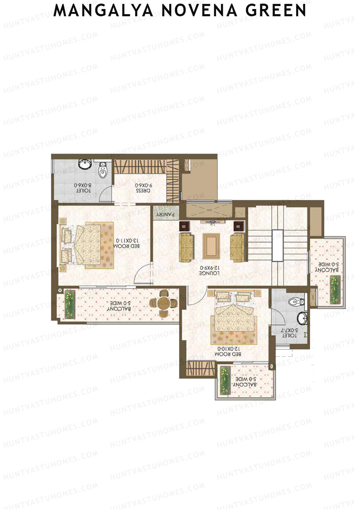 Mangalya Novena Green Tower 4 Unit 6 (Duplex ) Floor Plan