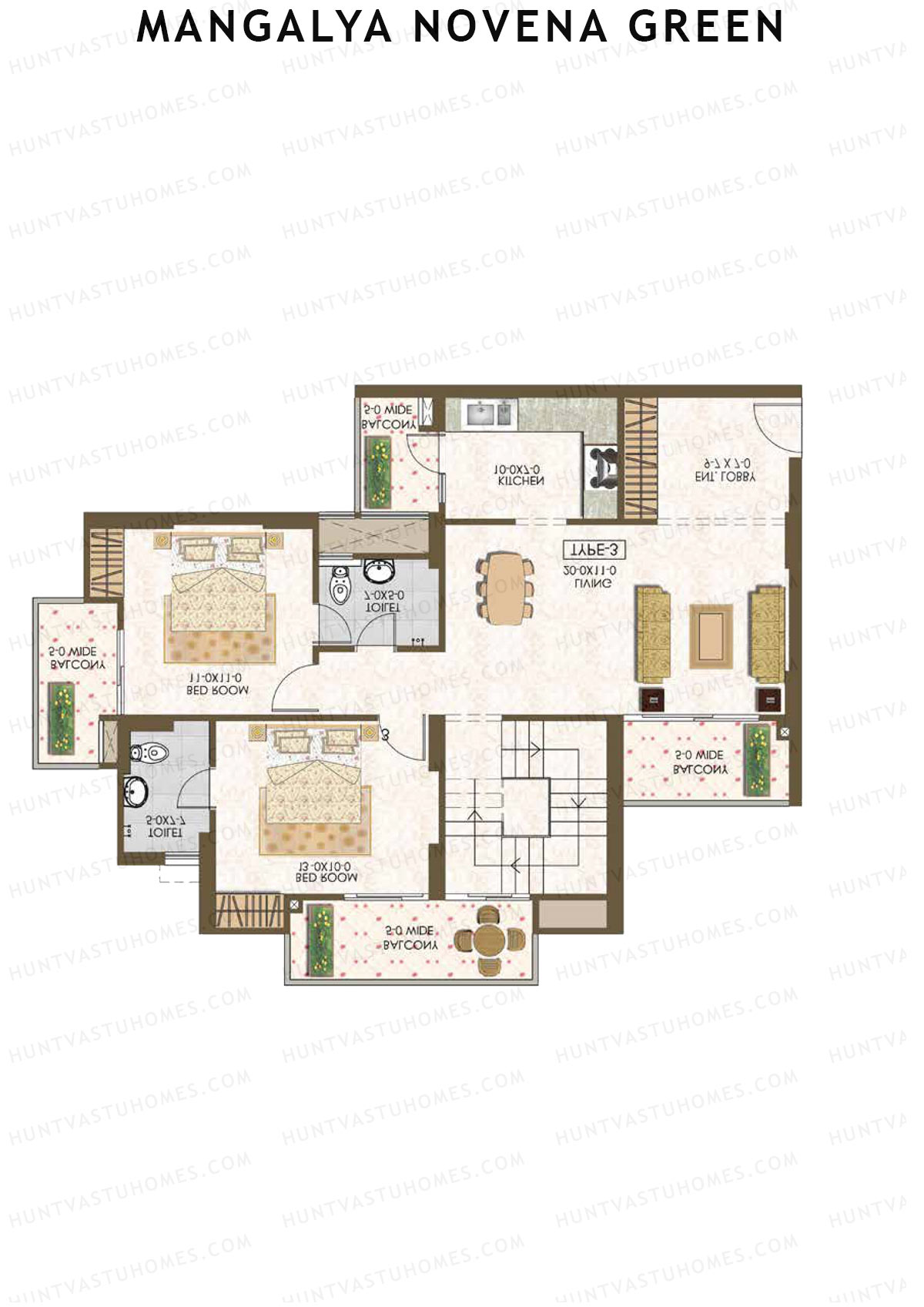 Mangalya Novena Green Tower 5 Unit 1 (Duplex ) Floor Plan