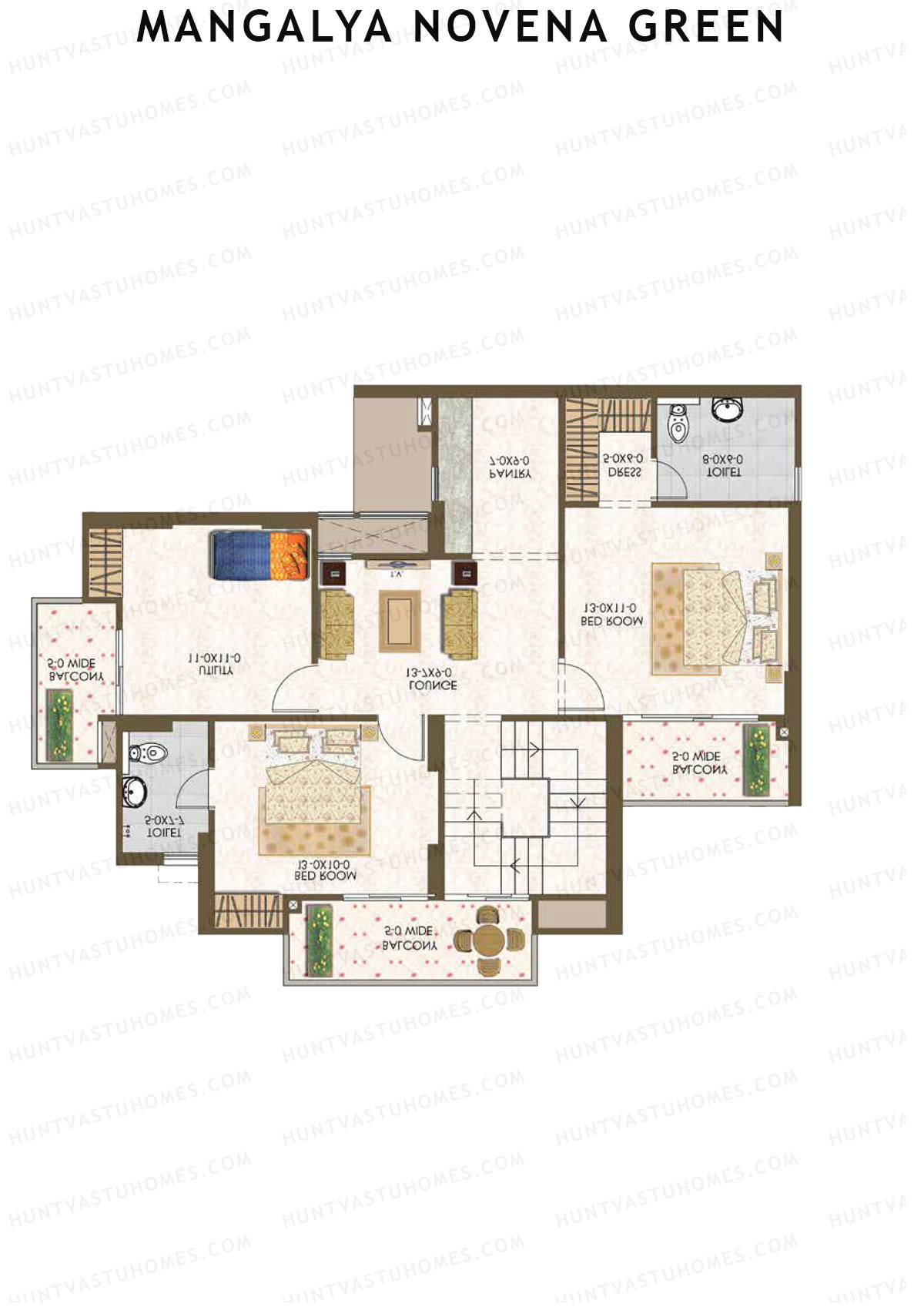 Mangalya Novena Green Tower 5 Unit 1 (Duplex ) Floor Plan