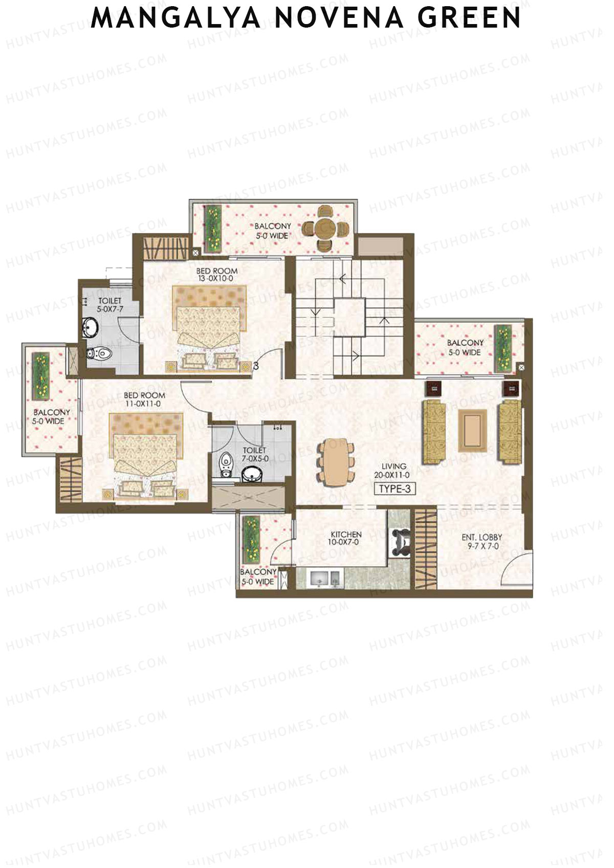 Mangalya Novena Green Tower 5 Unit 2 (Duplex ) Floor Plan
