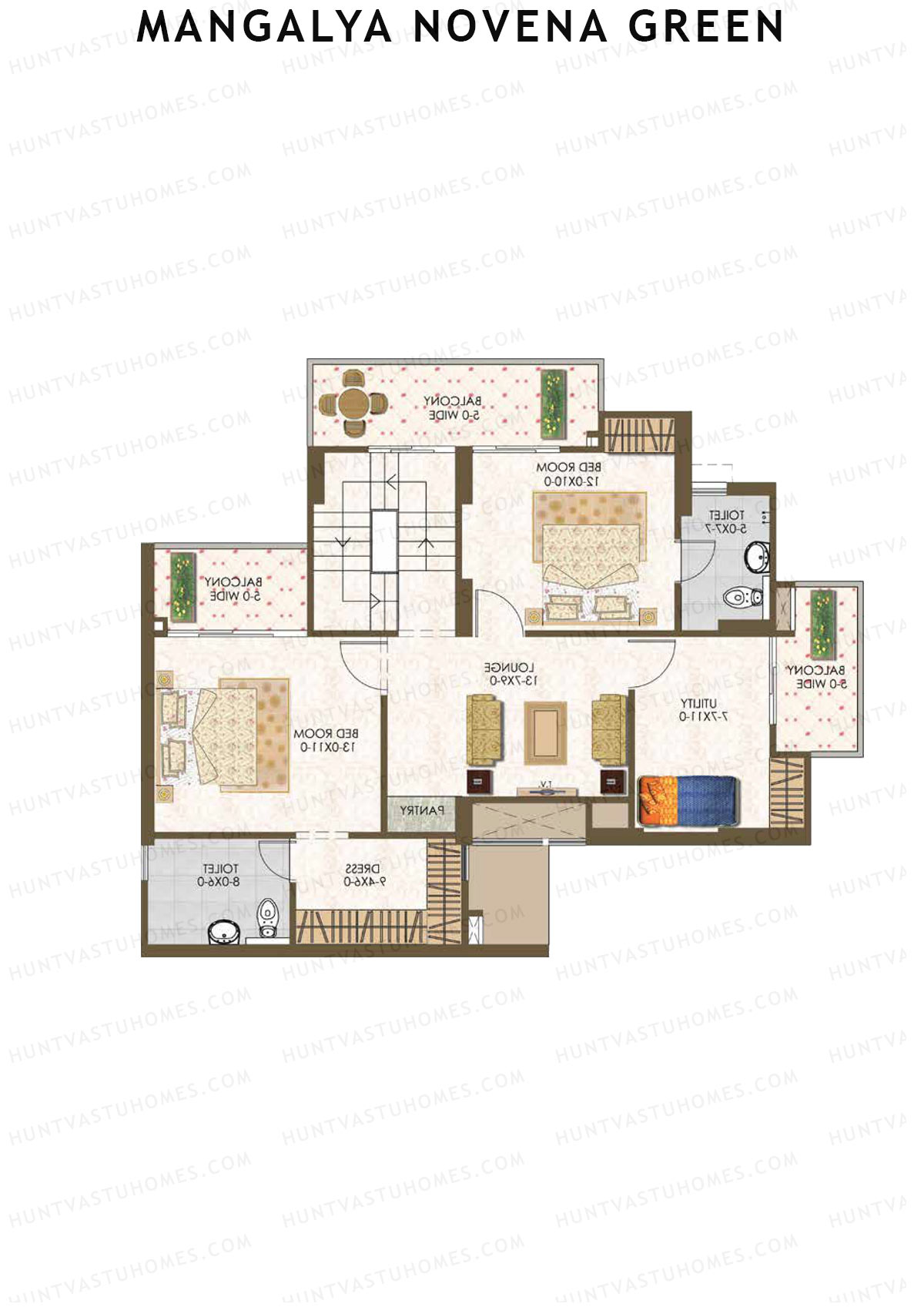 Mangalya Novena Green Tower 5 Unit 3 (Duplex ) Floor Plan