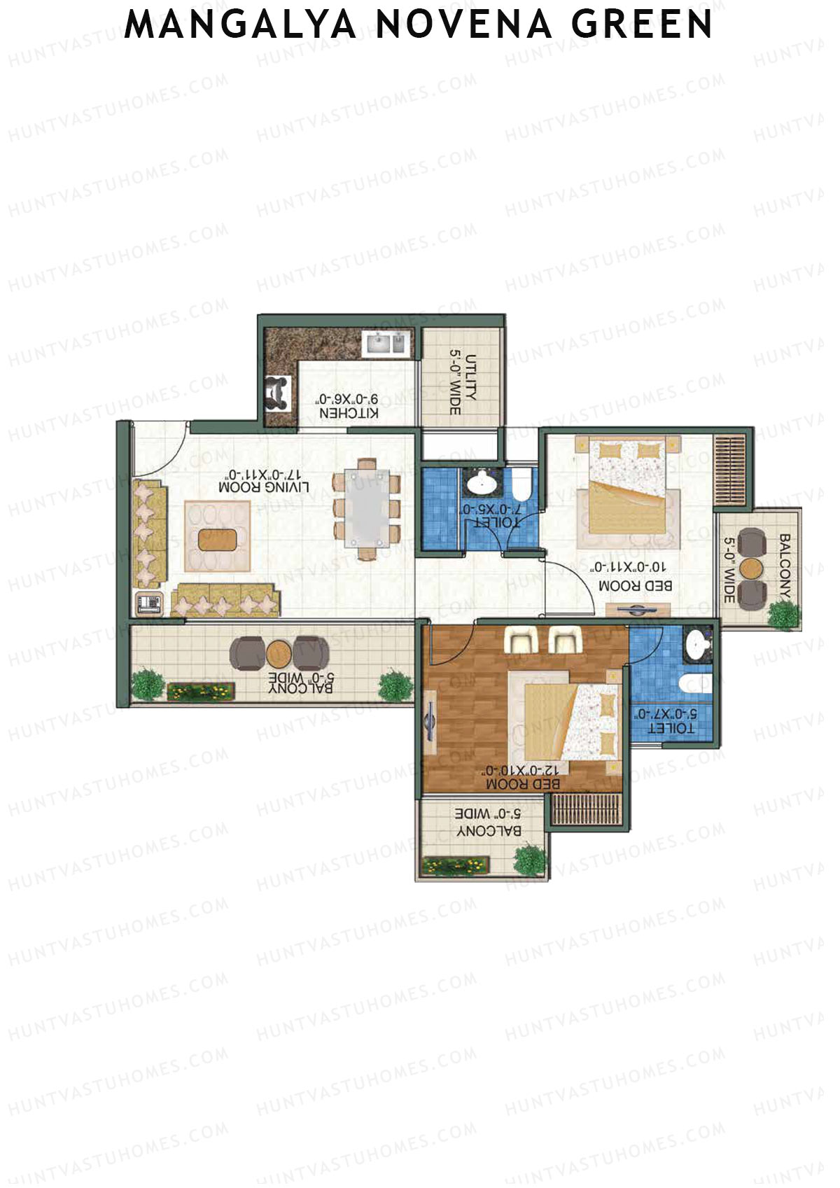 Mangalya Novena Green Tower 5 Unit 4 Floor Plan