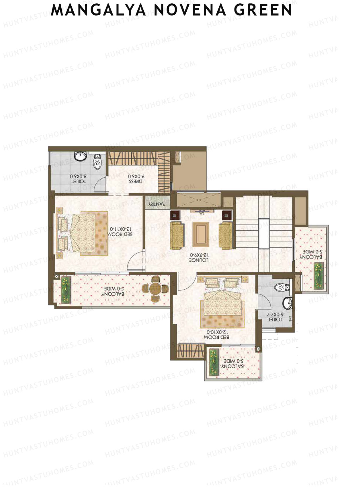 Mangalya Novena Green Tower 5 Unit 4 (Duplex ) Floor Plan