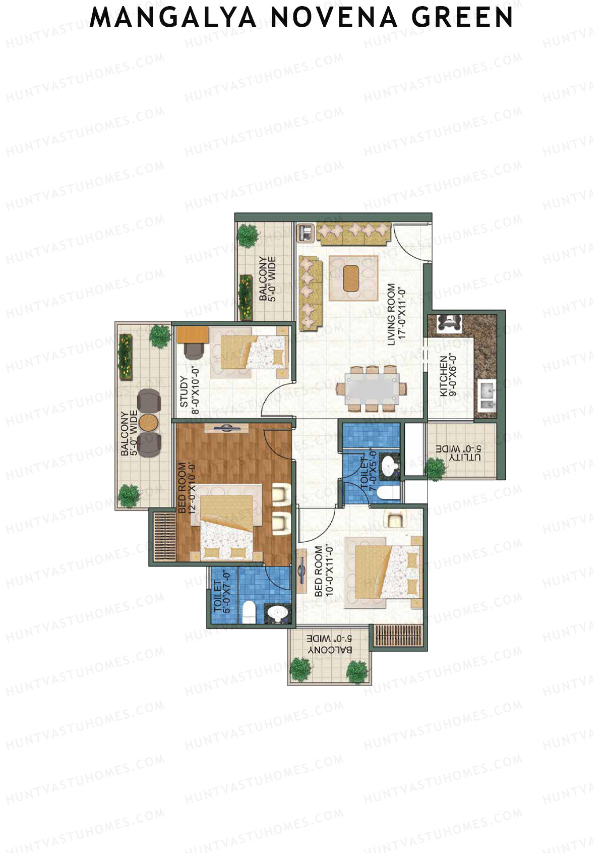 Mangalya Novena Green Tower 5 Unit 6 Floor Plan