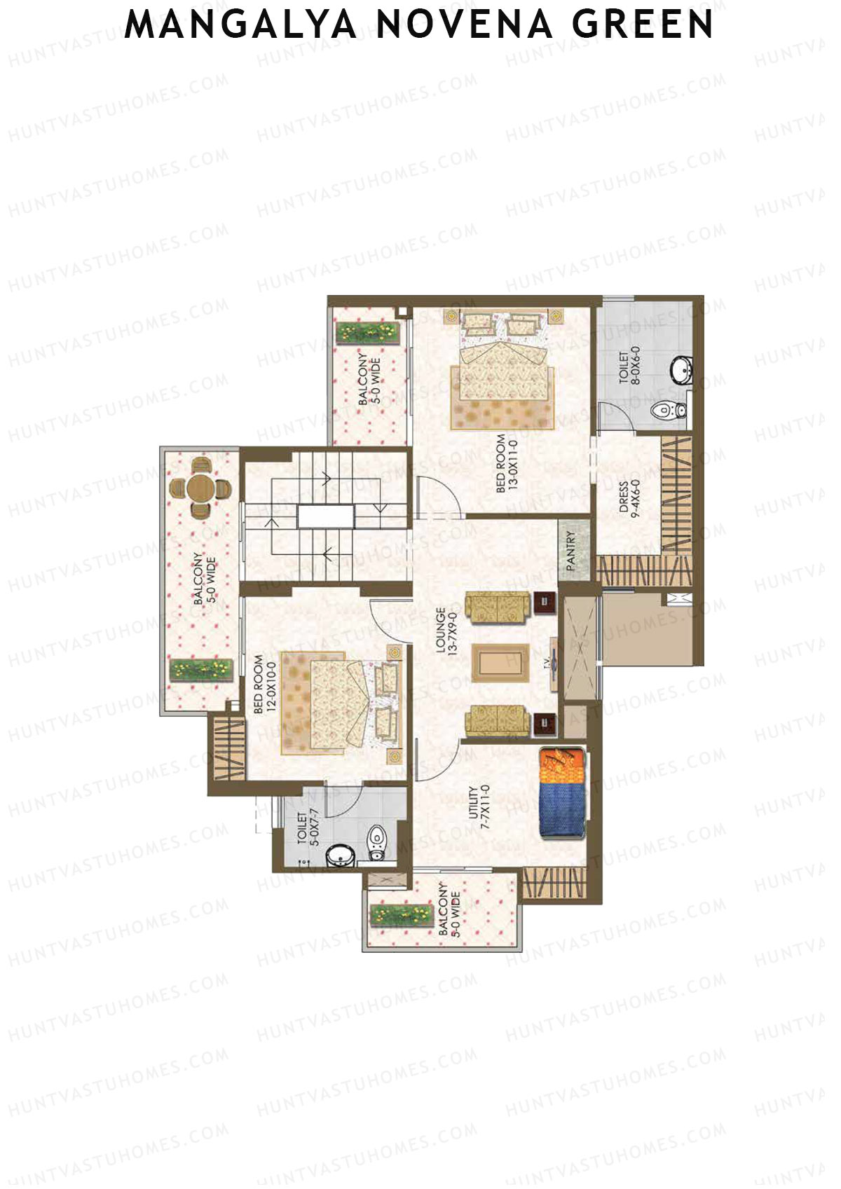 Mangalya Novena Green Tower 5 Unit 6 (Duplex ) Floor Plan