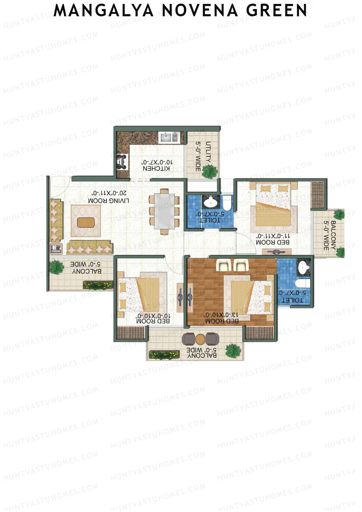 Mangalya Novena Green Tower 6 Unit 1 Floor Plan