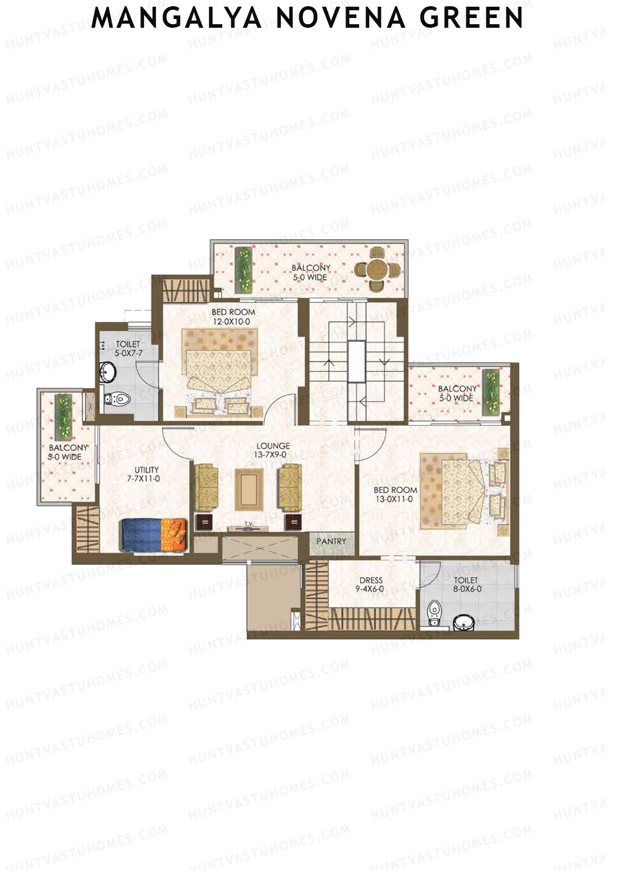 Mangalya Novena Green Tower 6 Unit 3 (Duplex ) Floor Plan