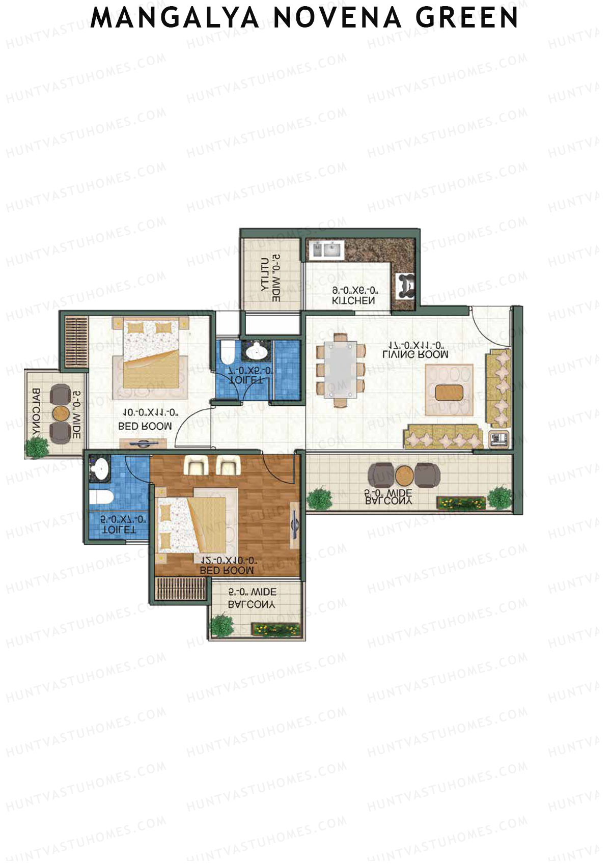 Mangalya Novena Green Tower 6 Unit 4 Floor Plan