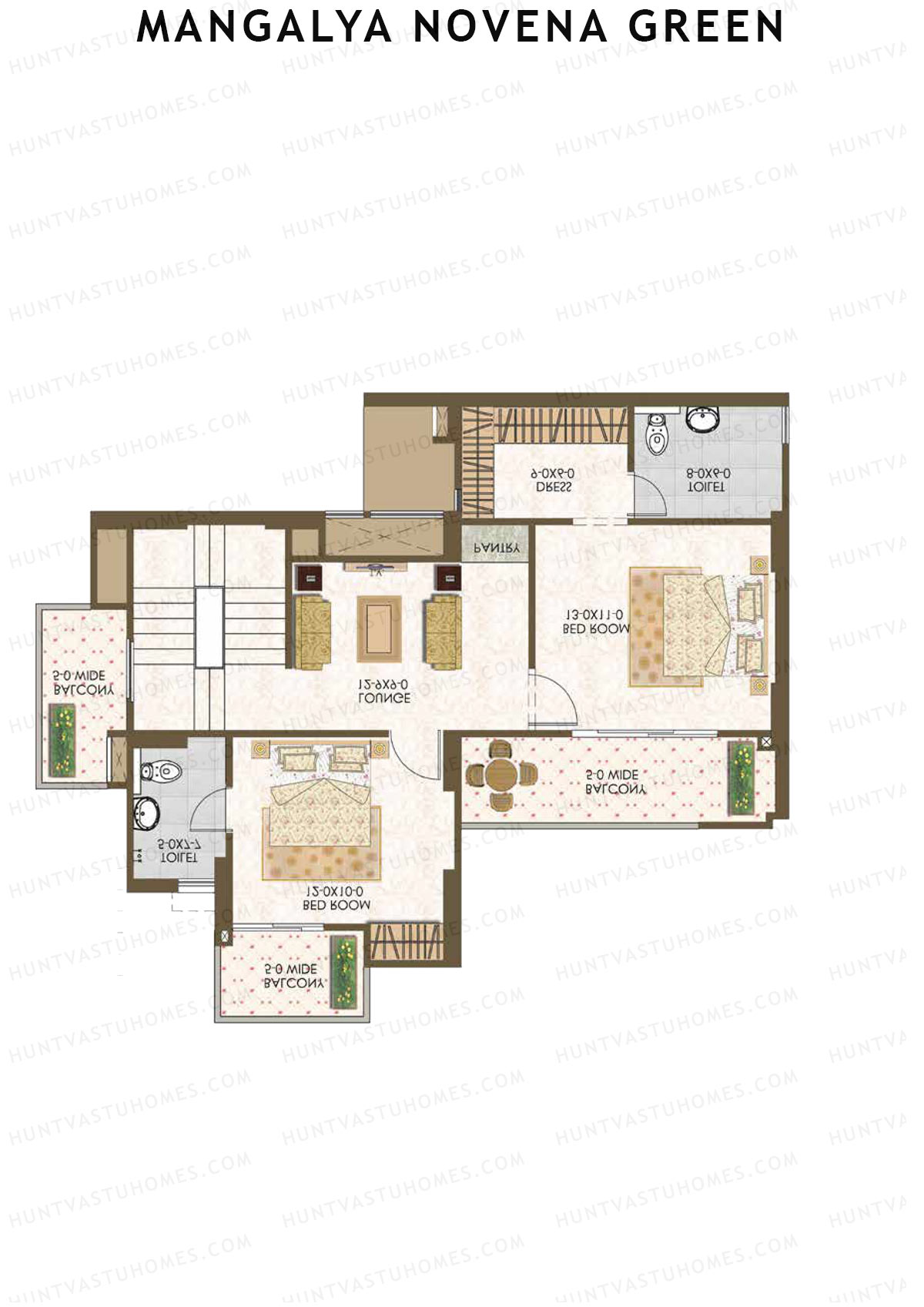 Mangalya Novena Green Tower 6 Unit 4 (Duplex ) Floor Plan