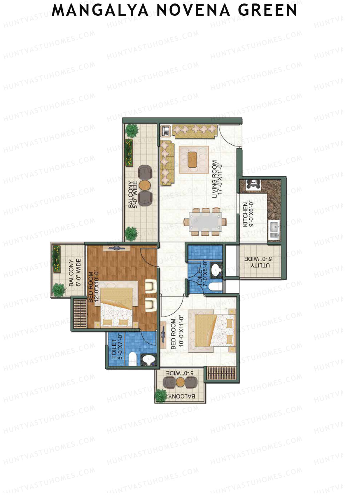 Mangalya Novena Green Tower 6 Unit 5 Floor Plan