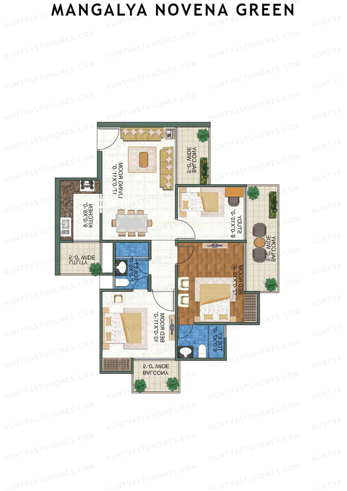 Mangalya Novena Green Tower 6 Unit 6 Floor Plan