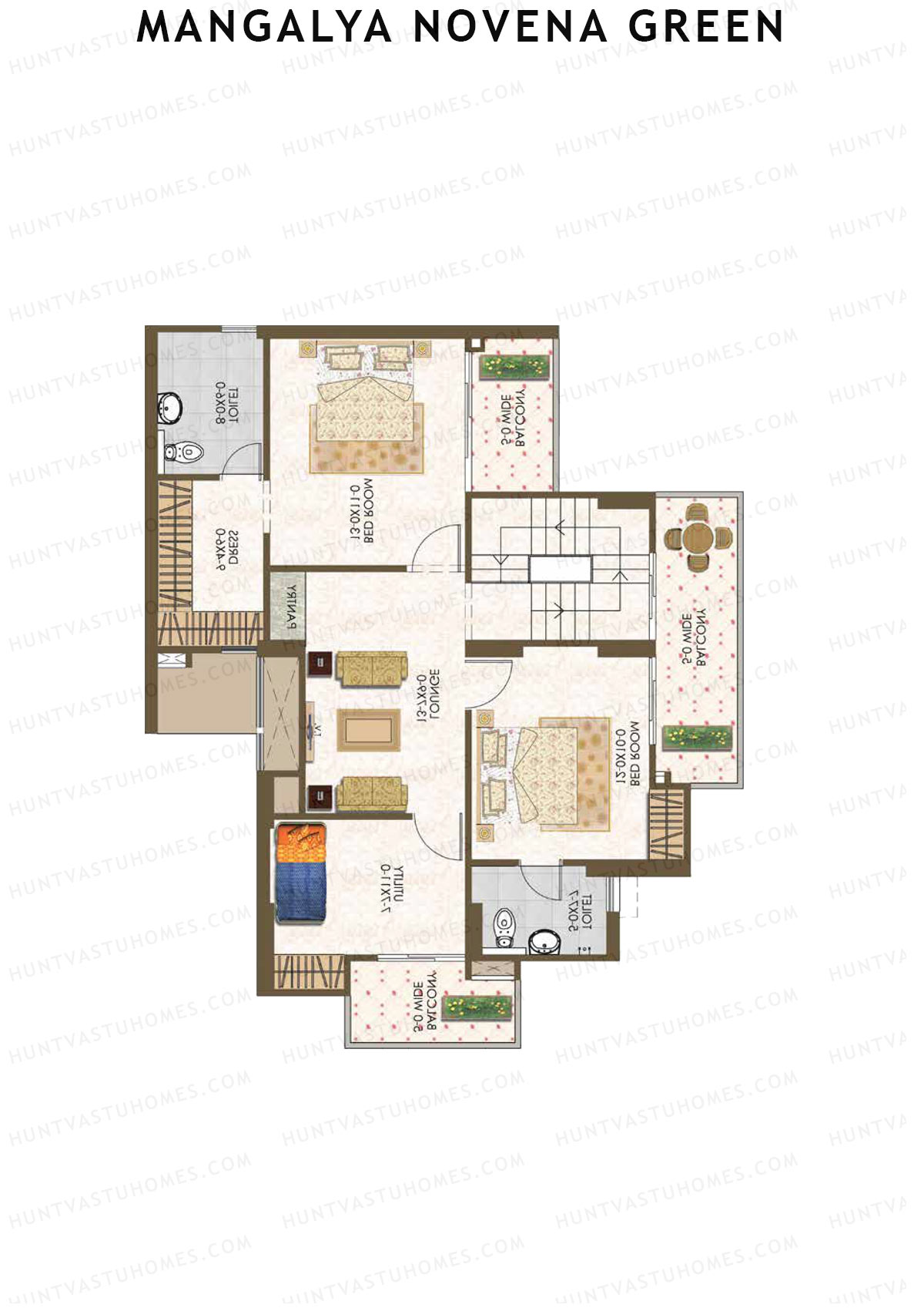 Mangalya Novena Green Tower 6 Unit 6 (Duplex ) Floor Plan