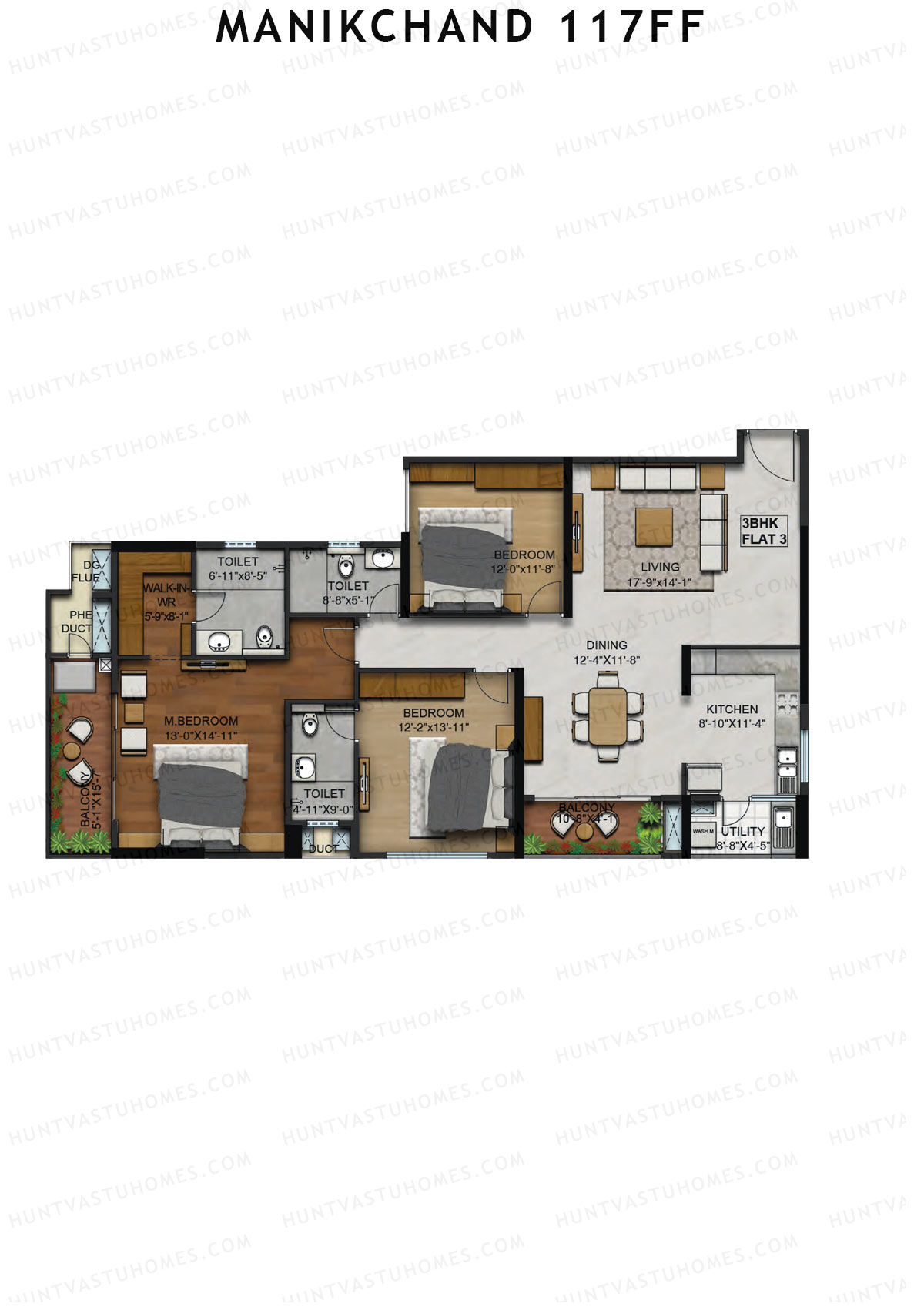 Manikchand 117FF Tower 1 Unit 3 Floor Plan