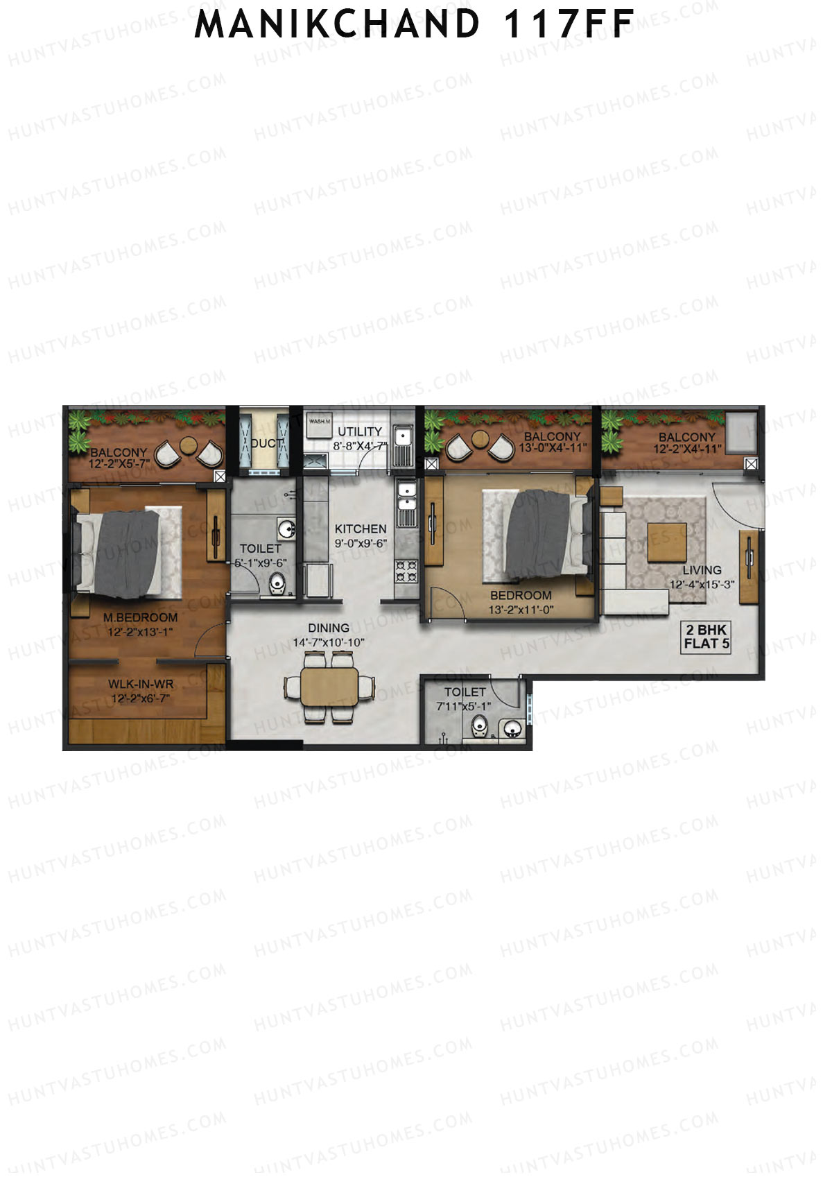 Manikchand 117FF Tower 1 Unit 5 Floor Plan