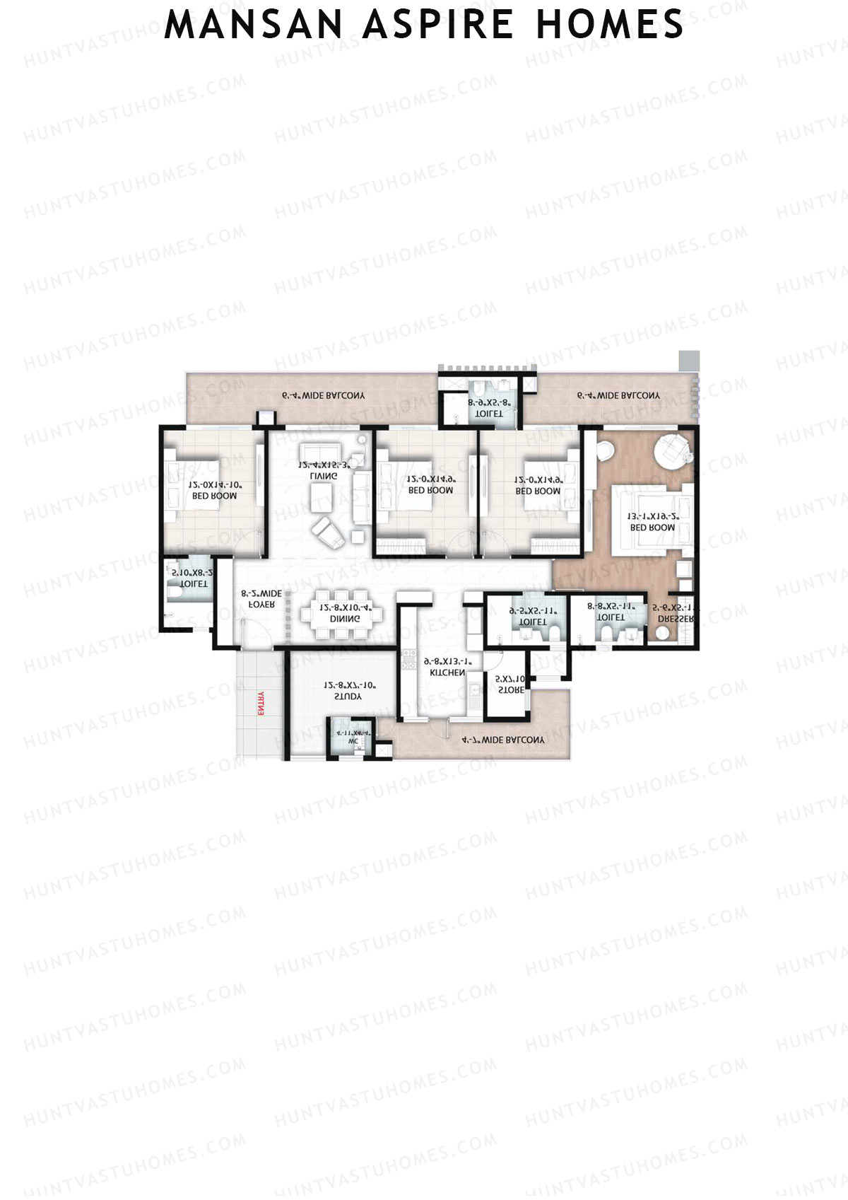 Mansan Aspire Homes Kaveri Unit 4 Floor Plan