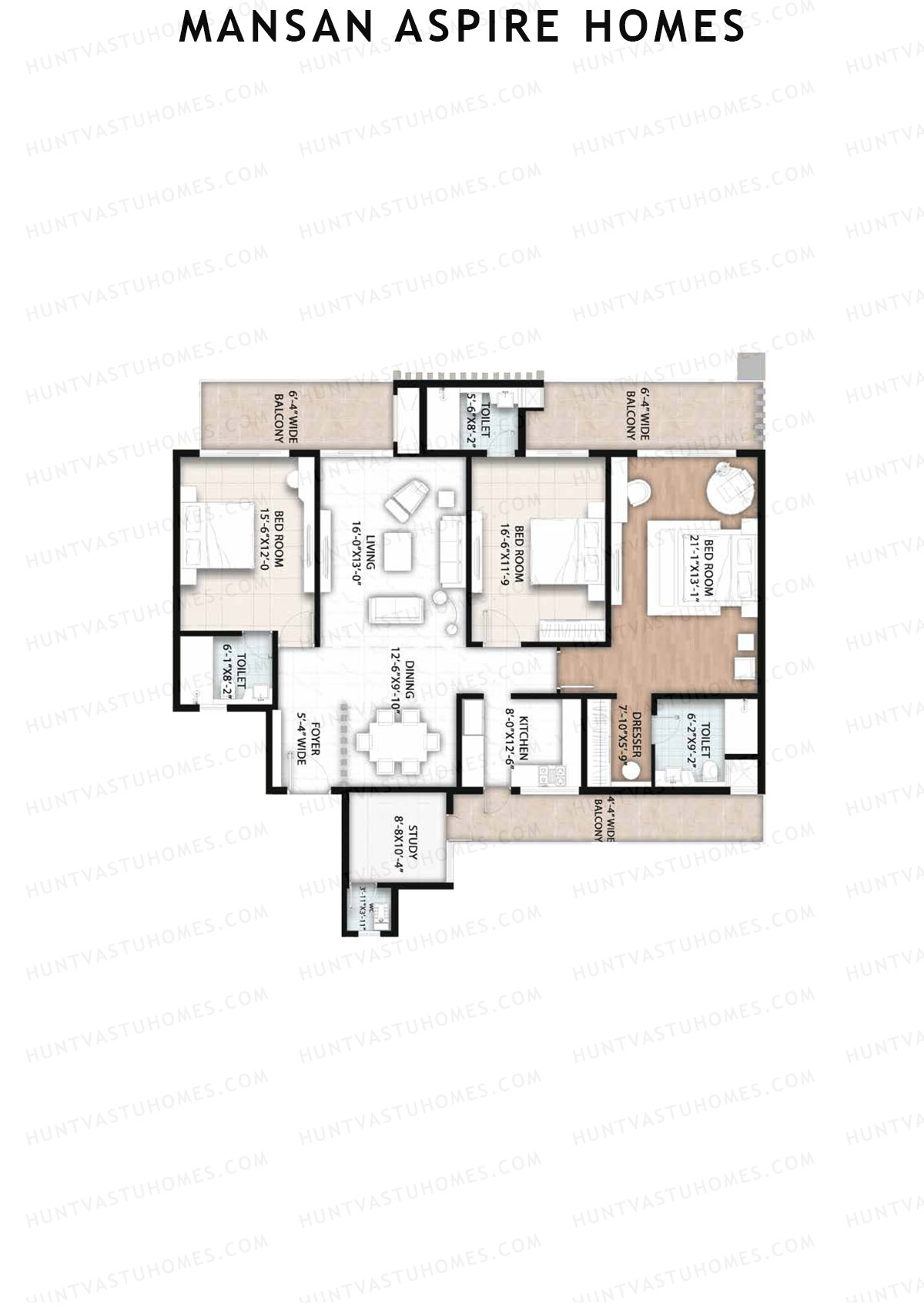 Mansan Aspire Homes Sabarmati Unit 1 Floor Plan