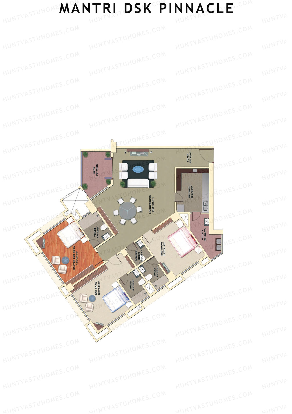 Mantri DSK Pinnacle Block A Unit 3 Floor Plan