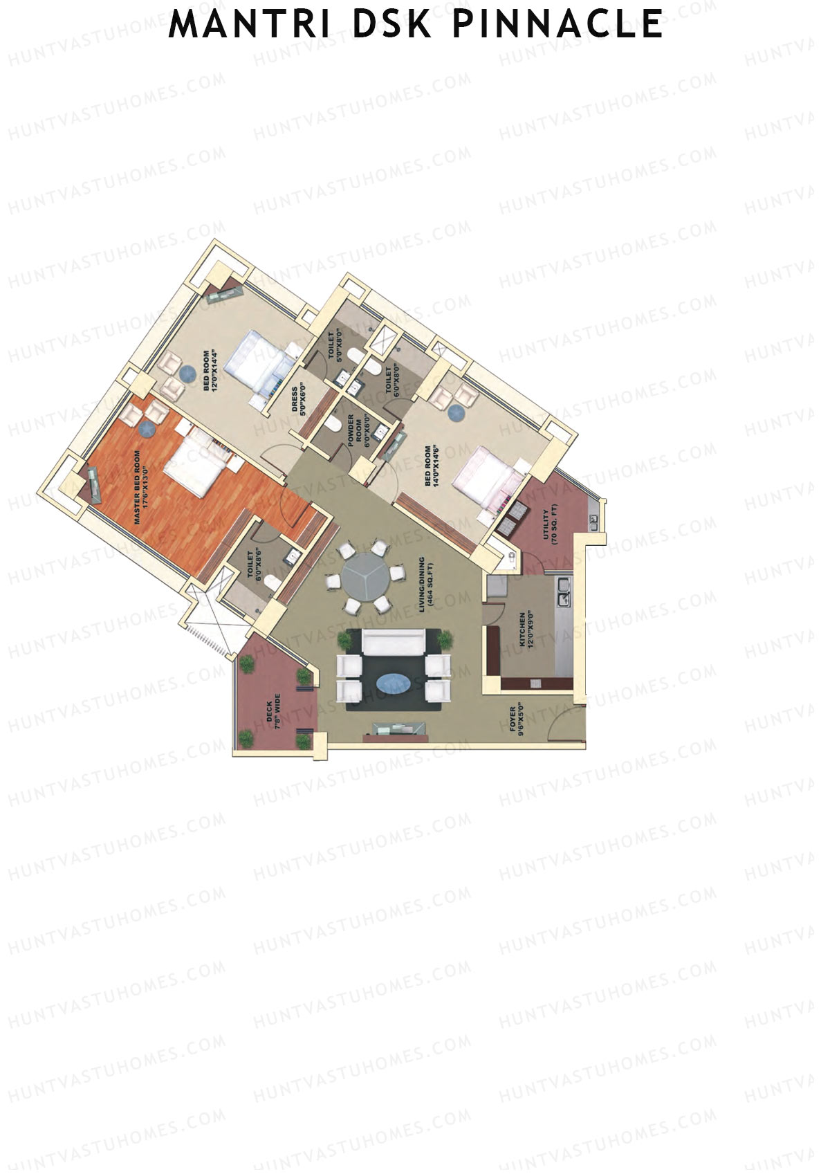 Mantri DSK Pinnacle Block A Unit 4 Floor Plan