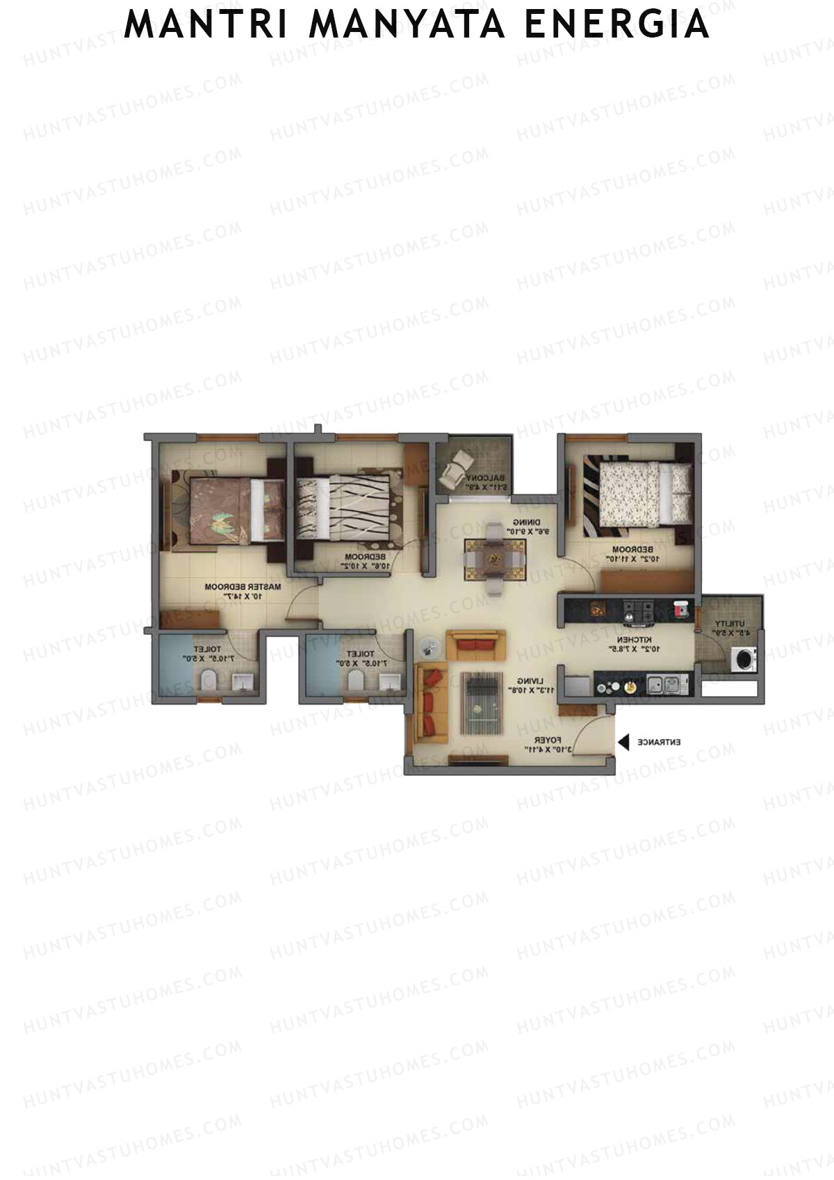 Mantri Manyata Energia Wing A Unit 6 Floor Plan