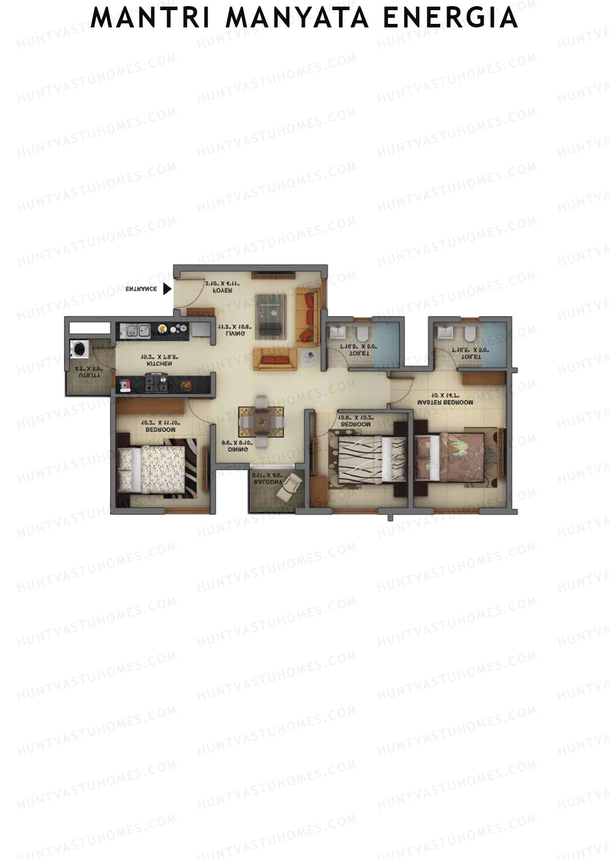 Mantri Manyata Energia Wing B Unit 2 Floor Plan