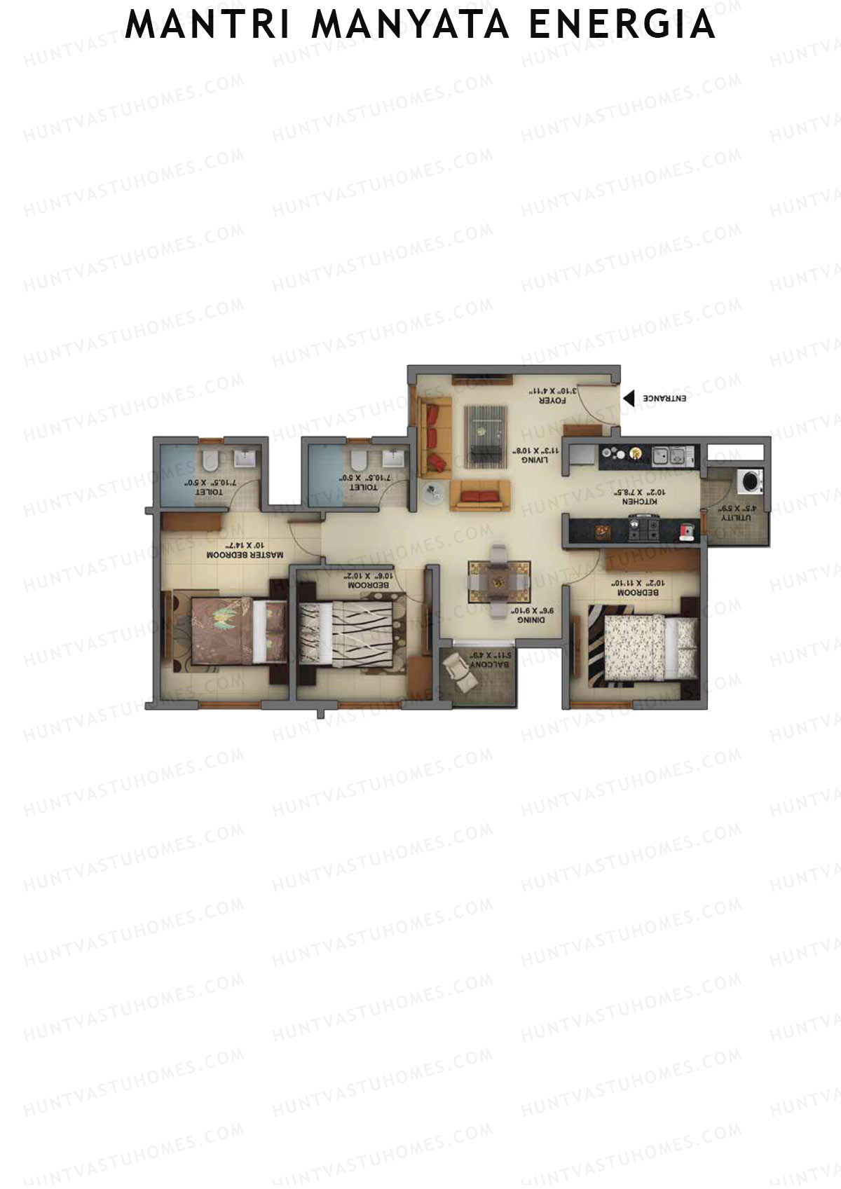 Mantri Manyata Energia Wing C Unit 5 Floor Plan