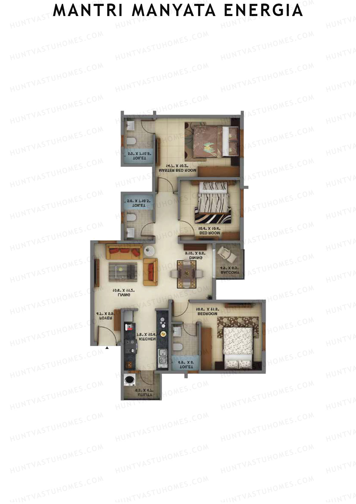 Mantri Manyata Energia Wing C Unit 8 Floor Plan