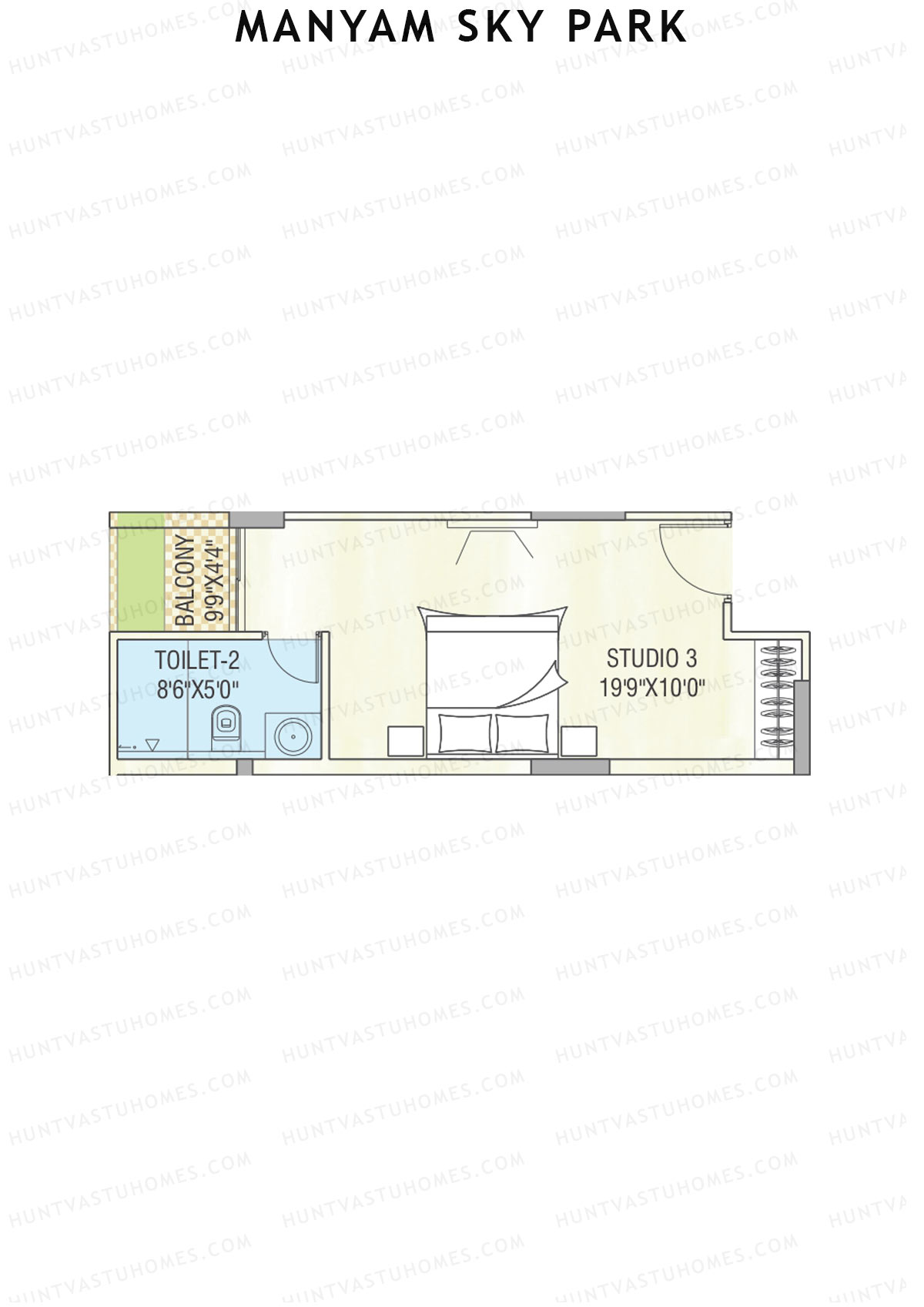 Manyam Sky Park Tower 1 Unit E Floor Plan