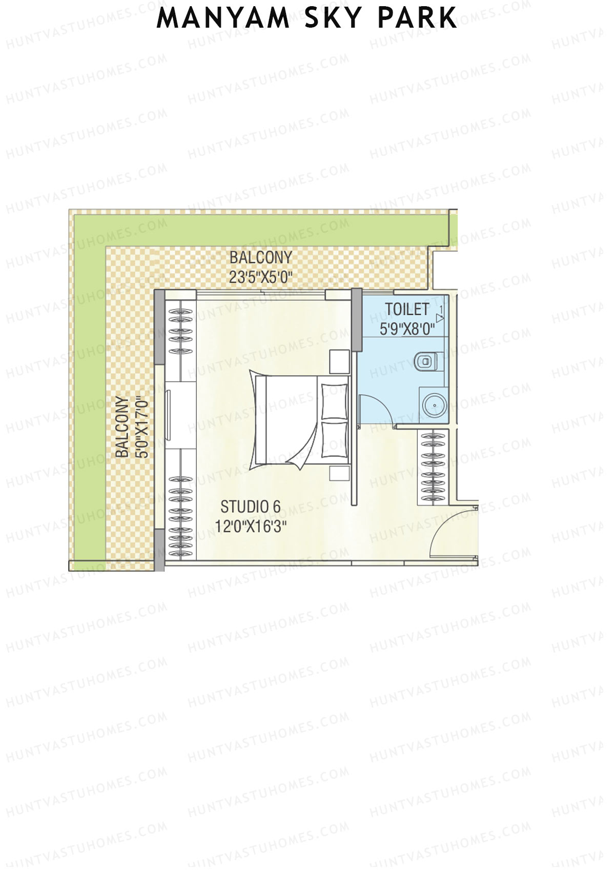Manyam Sky Park Tower 1 Unit H Floor Plan