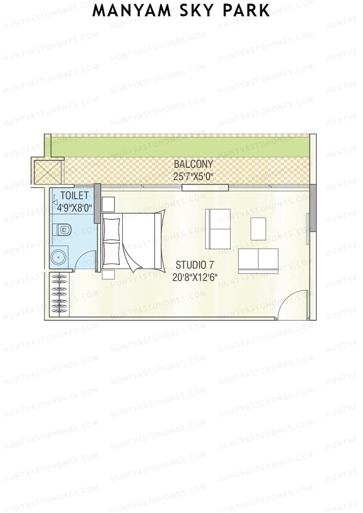 Manyam Sky Park Tower 1 Unit J Floor Plan
