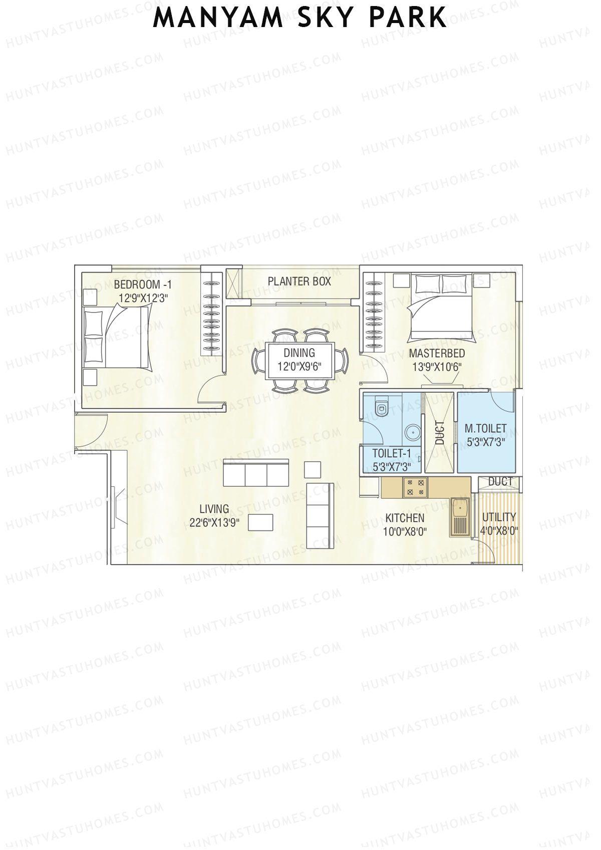Manyam Sky Park Tower 2 Unit C Floor Plan