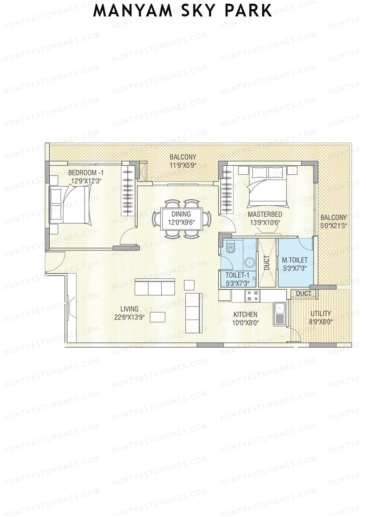Manyam Sky Park Tower 2 Unit C Floor Plan