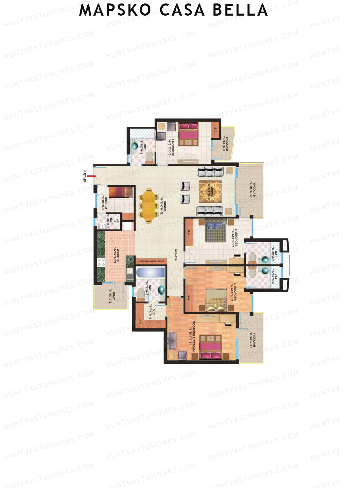 Mapsko Casa Bella Tower A Unit 1 Floor Plan