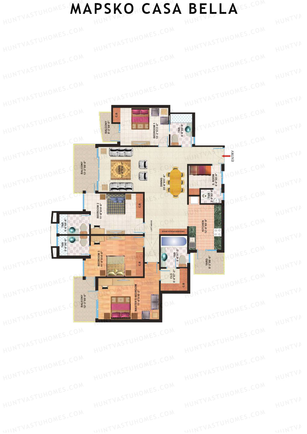 Mapsko Casa Bella Tower A Unit 4 Floor Plan