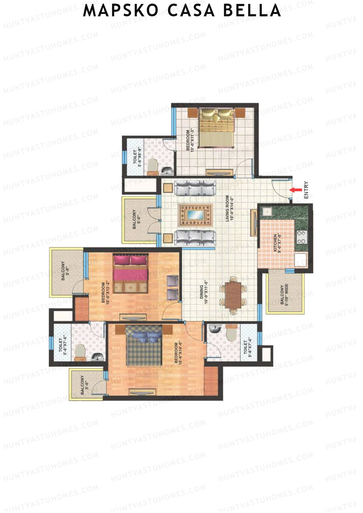 Mapsko Casa Bella Tower AB1 Unit 4 Floor Plan