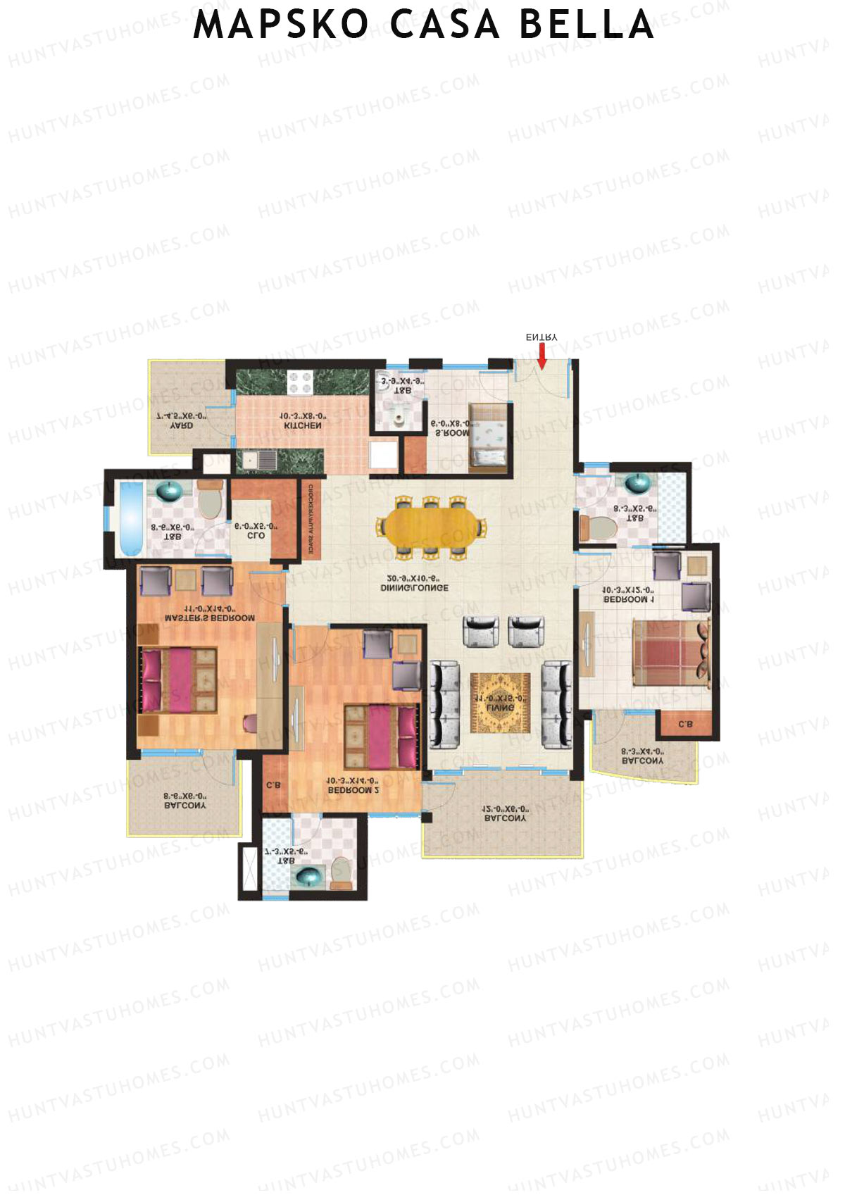 Mapsko Casa Bella Tower B1 Unit 1 Floor Plan