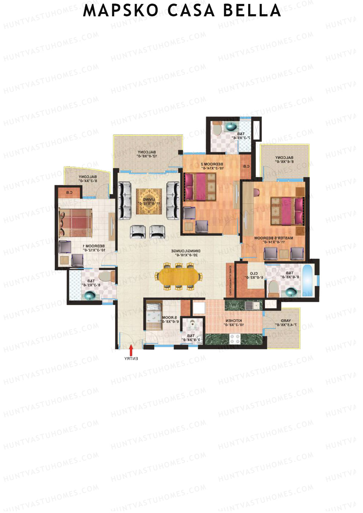 Mapsko Casa Bella Tower B1 Unit 3 Floor Plan