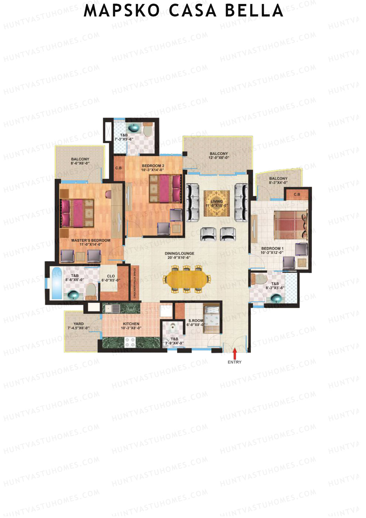 Mapsko Casa Bella Tower B1 Unit 4 Floor Plan