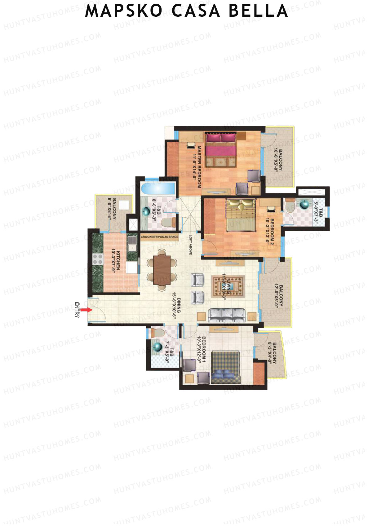 Mapsko Casa Bella Tower C1 Unit 4 Floor Plan