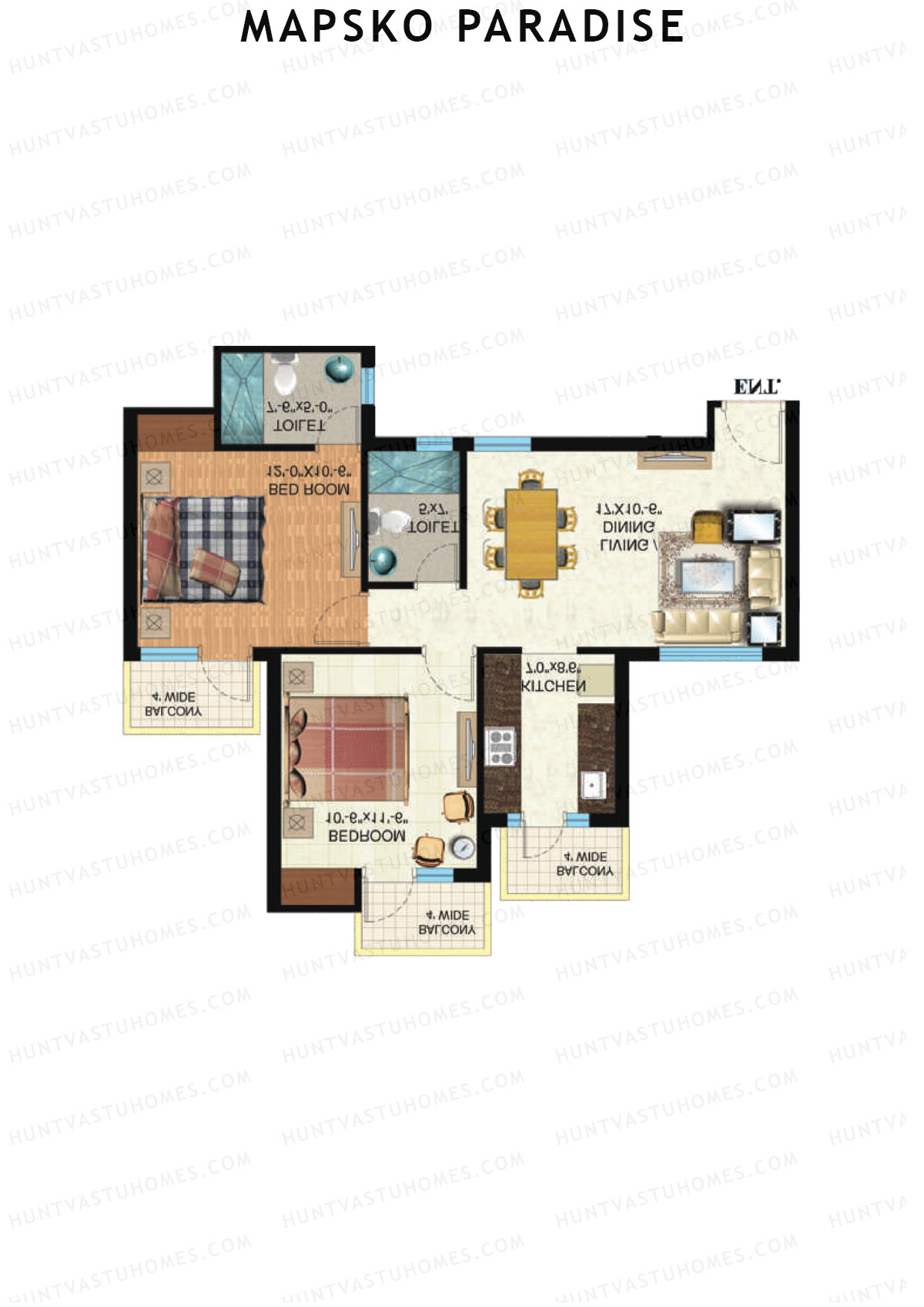 Mapsko Paradise Tower C Unit 4 Floor Plan