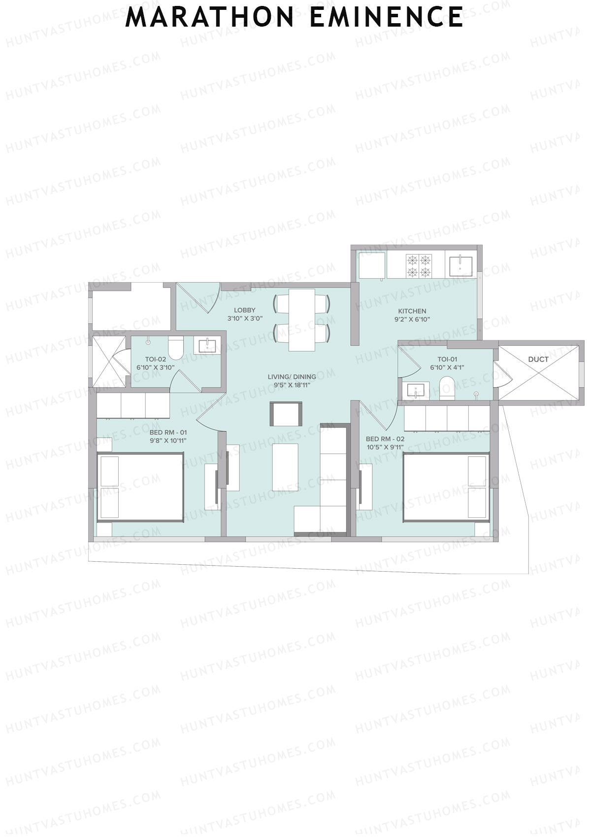 Marathon Eminence Tower 1 Unit 2 Floor Plan
