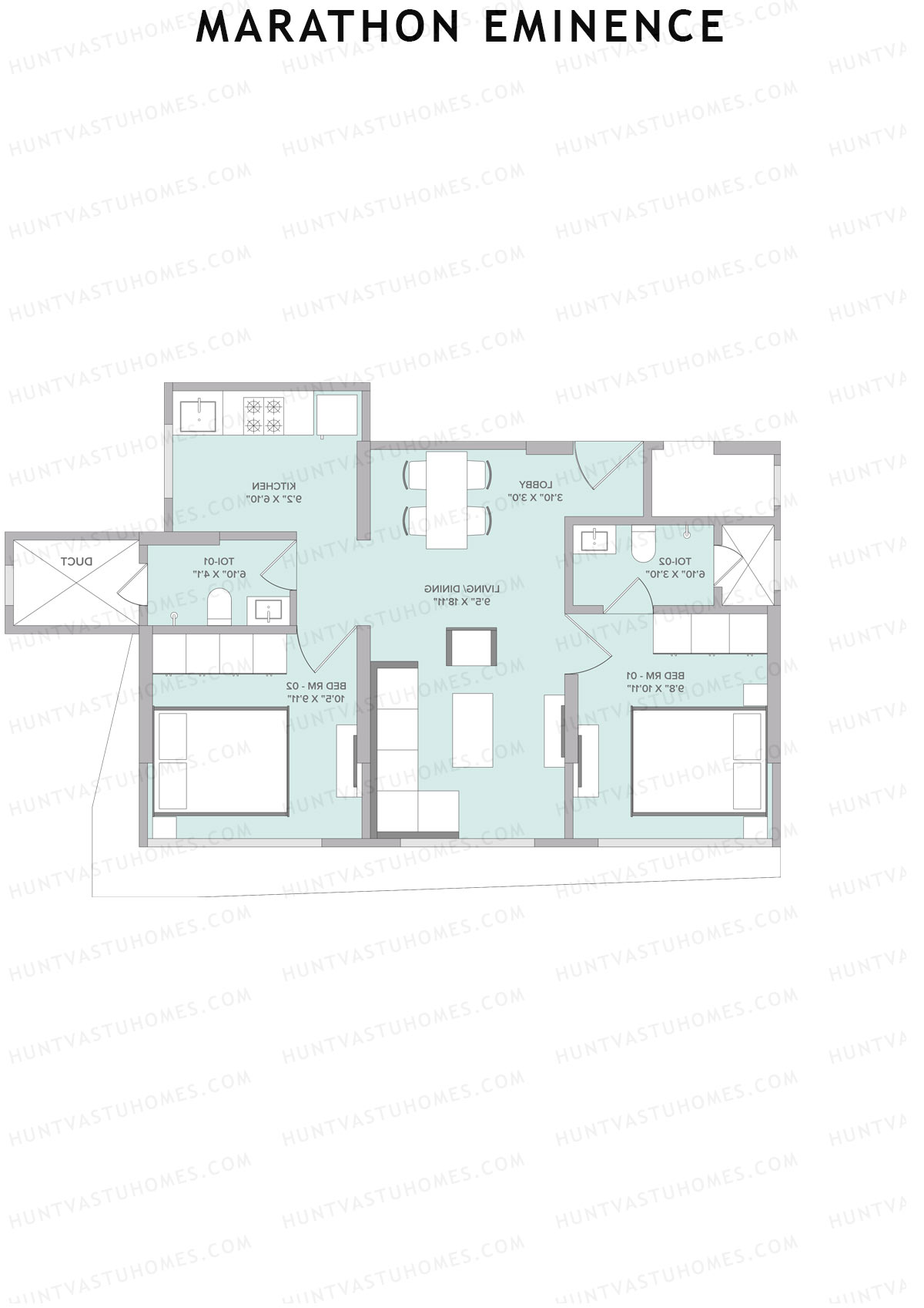 Marathon Eminence Tower 1 Unit 3 Floor Plan