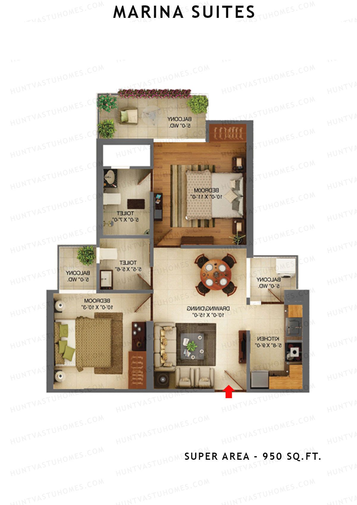 Marina Suites Tower A Unit 10 Floor Plan