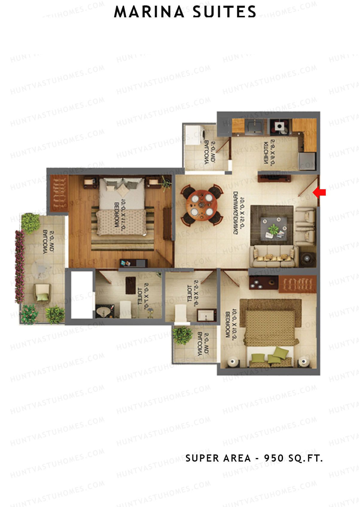 Marina Suites Tower A Unit 5 Floor Plan