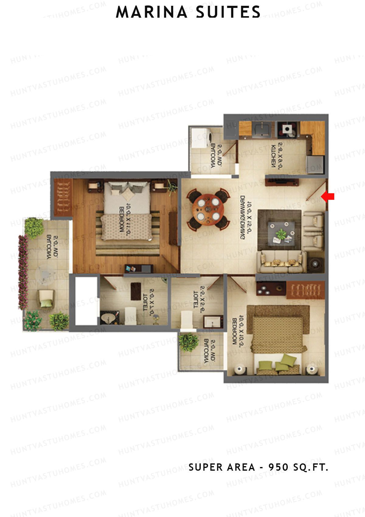 Marina Suites Tower A Unit 7 Floor Plan